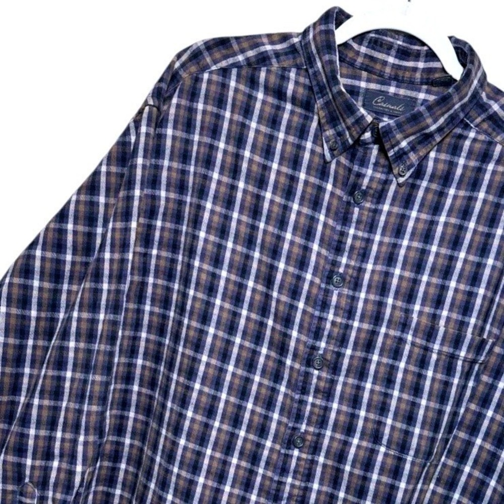 Catalina Mens‎ 2XB Plaid Long Sleeve Button Down Shirt Casual Workwear